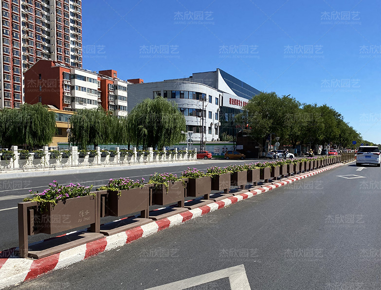 未來之城不銹鋼道路花箱護欄城市定制款